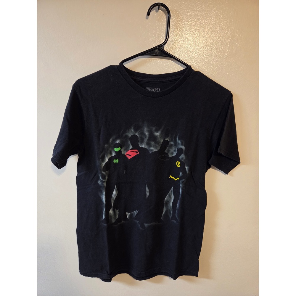 Justice League Unlimited DC Comics Graphic T-Shirt Black Small Superman Batman